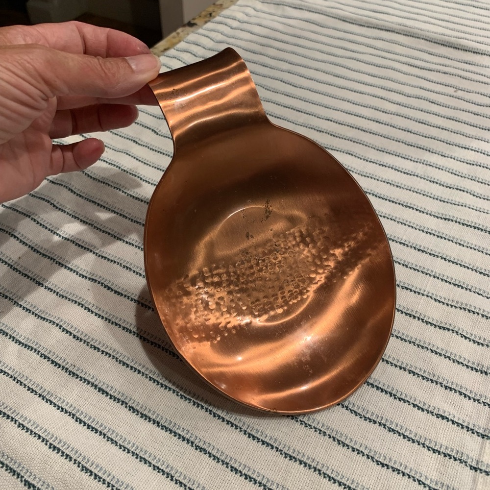 Textured Copper Spoon Rest